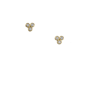 Marian Maurer - Teeny Triple Diamond Earrings