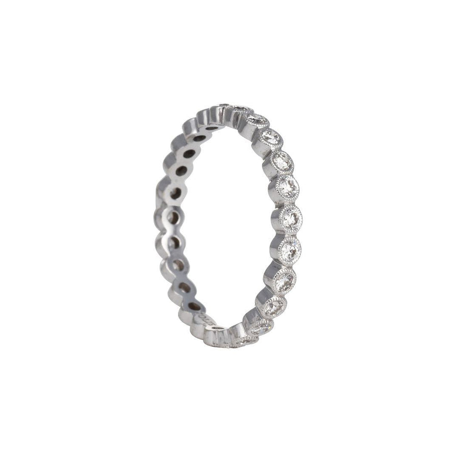 SALE - Diamond Eternity Band - The Clay Pot - Jolie Designs - 14k white gold, diamond, ring, SALE, Size 5.5