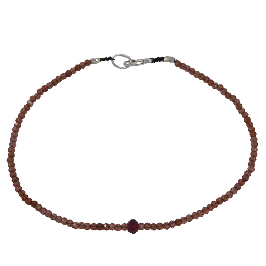 Margaret Solow - Garnet Beaded Bracelet