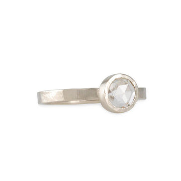 SALE  - Rose Cut Diamond Ring - The Clay Pot - Dawes Designs - 18k gold, 18k white gold, Diamond, ring, rosecut diamond, SALE, Size 7