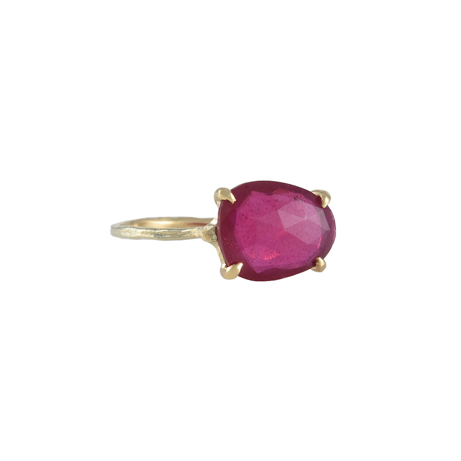 Monaka - Faceted Rosecut Ruby Ring