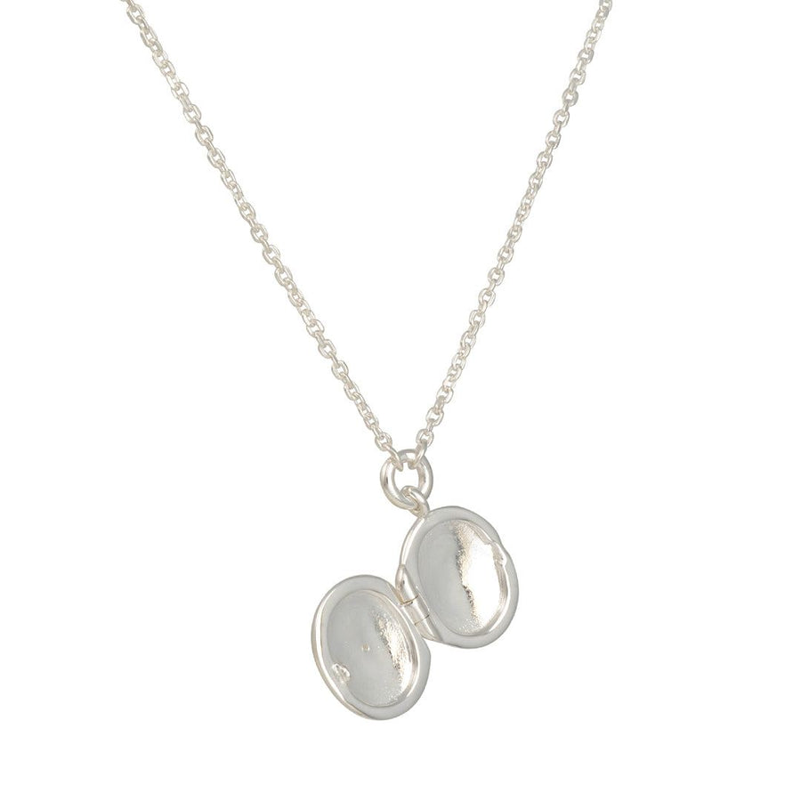 Tashi - Oval Star Locket - The Clay Pot - Tashi - necklace, Sterling Silver
