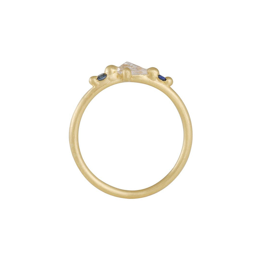 SALE - Anna Diamond Kite Halo Ring - The Clay Pot - Polly Wales - 18k gold, diamond, realreal, ring, rings, SALE, sapphire, Size 5.5, splurge