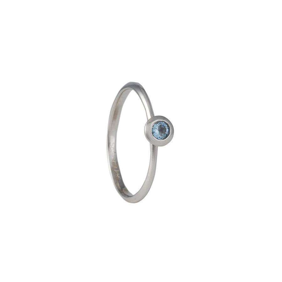 SALE - Aquamarine Ring - The Clay Pot - Shaesby - 14k white gold, aquamarine, ring, SALE, Size 6