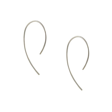 SALE - Medium Curve Hoop in Sterling Silver - The Clay Pot - 8.6.4 - All Earrings, Earring:Hoops, Hoops, SALE, Sterling Silver