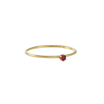 Satomi Kawakita - July Birthstone Ring with Ruby - The Clay Pot - Satomi Kawakita - 18k gold, Birthstone, mothersday, ring, ruby, Size 6