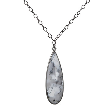Philippa Roberts - Large Dendritic Opal Necklace in Sterling Silver