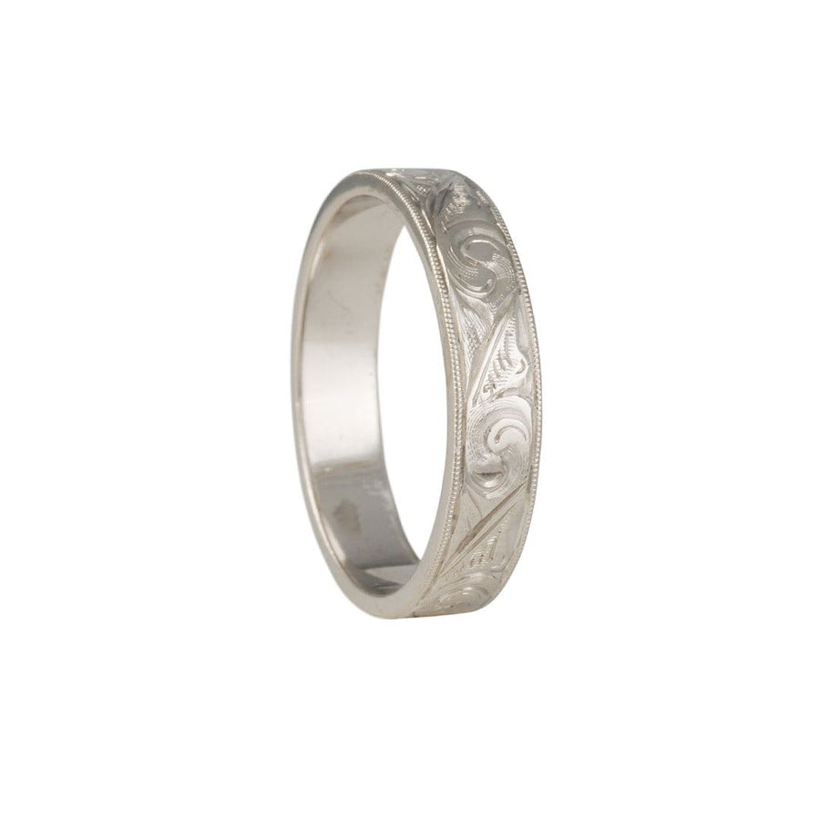 SALE - Engraved Men's Band - The Clay Pot - CP Collection - platinum, Ring', SALE, Size 11.5