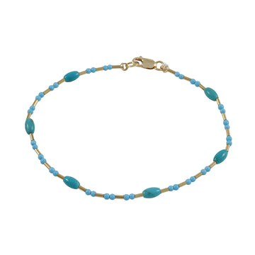 Debbie Fisher - Multi Bead Turquoise Bracelet