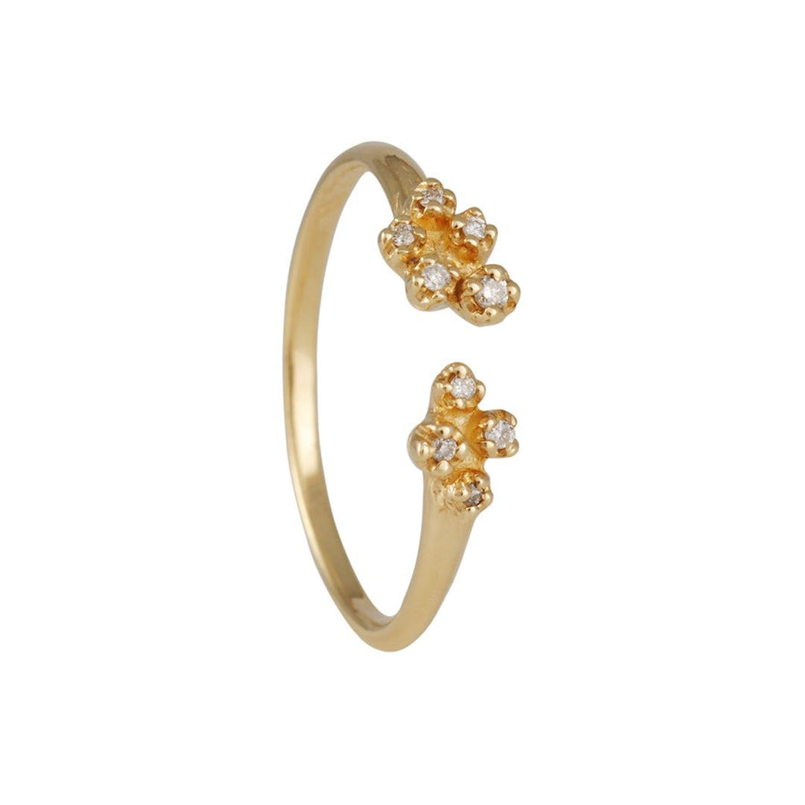 N+A New York - Open Cluster Diamond Ring - The Clay Pot - N+A New York - 14k gold, Diamond, Diamonds, ring, Size 6, stackingring, stonering