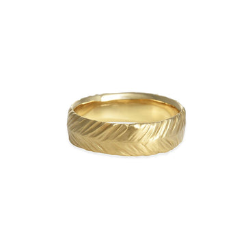 Rebecca Overmann - Feather Band - The Clay Pot - Rebecca Overmann - 14k gold, ring, Size 9