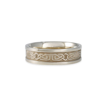 SALE - Labyrinth Band - The Clay Pot - CP Collection - 14k white gold, ring, sale, Size 10.5