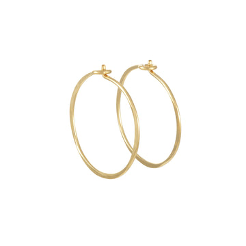 Christine Fail - Small Round Hoops in Yellow Goldfill