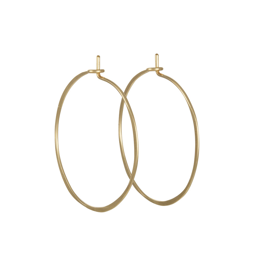 Christine Fail - Medium Round Hoops in Yellow Gold Fill