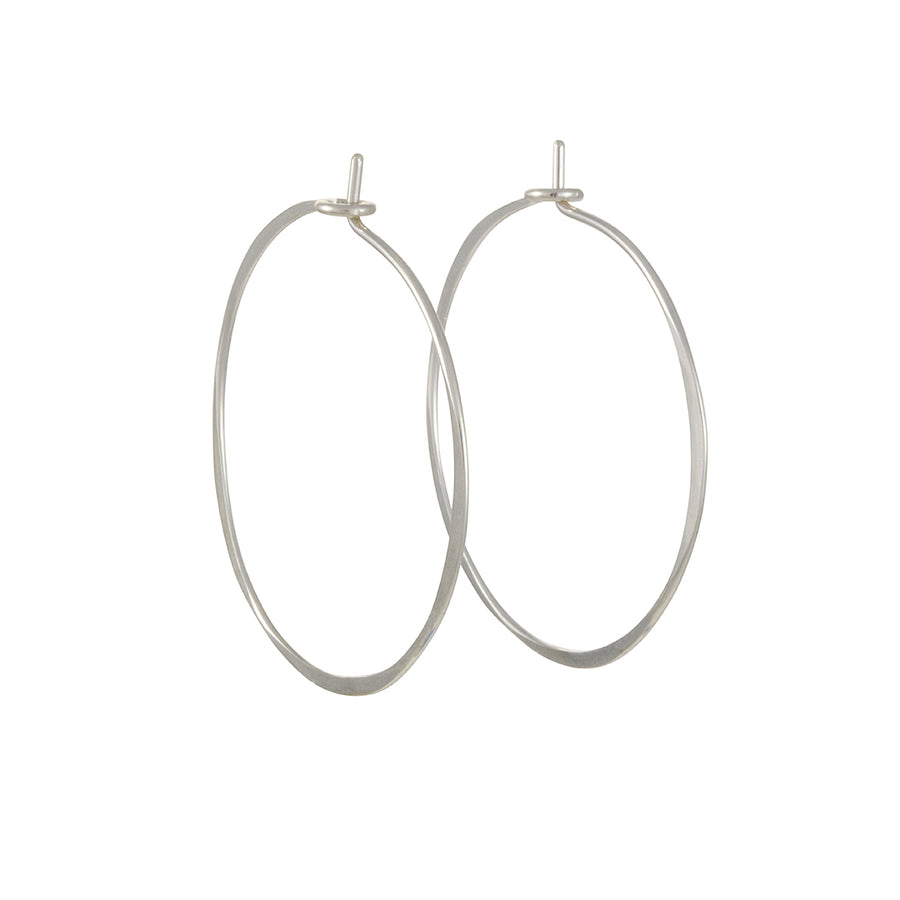 Christine Fail - Medium Round Hoops in Sterling Silver