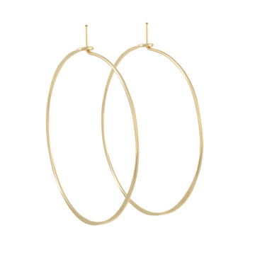 Christine Fail - Large Round Hoops in Goldfill