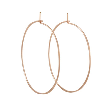 Christine Fail - Large Round Hoops in Rose Goldfill