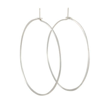Christine Fail - Large Round Hoops in Sterling Silver