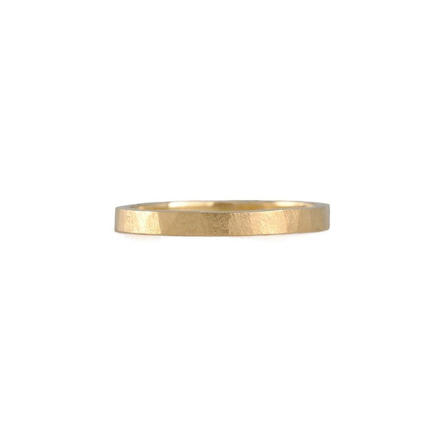 Jennifer Dawes - Flat Hammered Band - The Clay Pot - Dawes Designs - 18k gold, ring, Size 7, weddingbands, womansband, womansbands, womansring, womensweddingbands