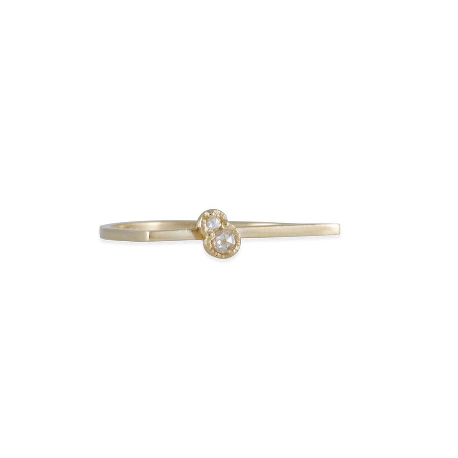 SALE - Twin Diamond Ring - The Clay Pot - LINN DESIGNS - 14k gold, Diamond, ring, SALE, Size 6