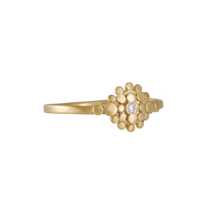 Marian Maurer - Small Sia Flower Ring - The Clay Pot - Marian Maurer - 18k gold, Diamond, ring, Size 6