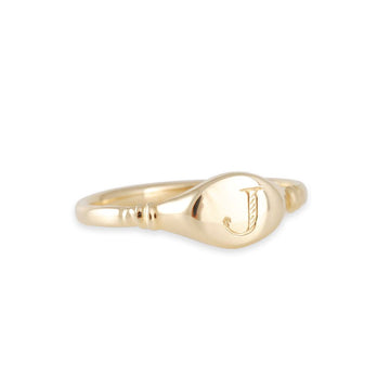 Lori McLean - Custom Signet Ring - The Clay Pot - Lori McLean - 14k gold, Personalized, ring