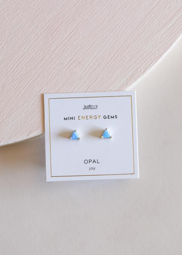 JaxKelly - Mini Energy Gems Opal Studs - The Clay Pot - JaxKelly - All Earrings, celestial, earrings, Earrings:Studs, opal, studs, vermeil