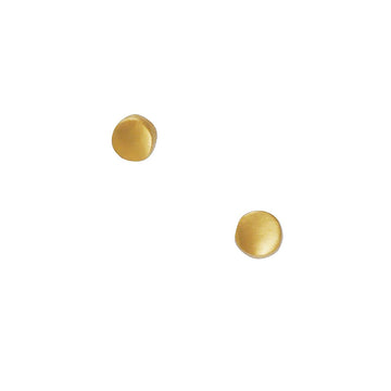 Philippa Roberts - Small Round Flat Studs in Vermeil - The Clay Pot - Philippa Roberts - All Earrings, goldvermeil, mothersday, organic, studs, vermeil