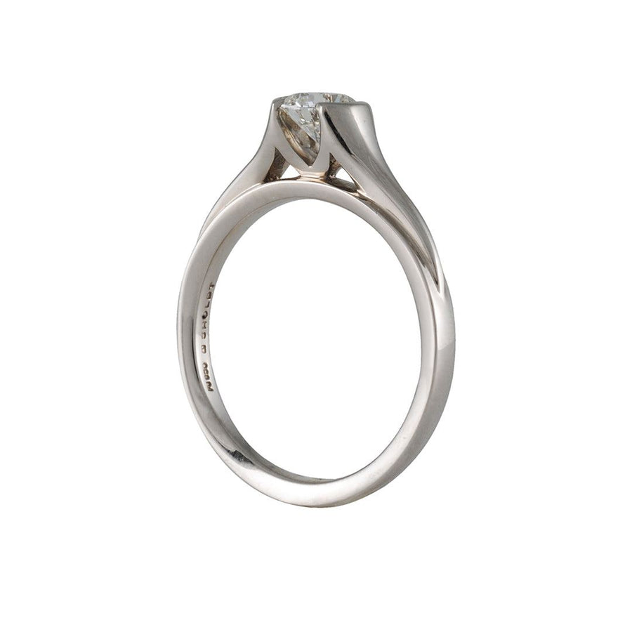 SHOLDT DESIGN - Organic Half Bezel Solitaire with Diamond - The Clay Pot - Sholdt Designs - Diamond, ring, Size 6.5