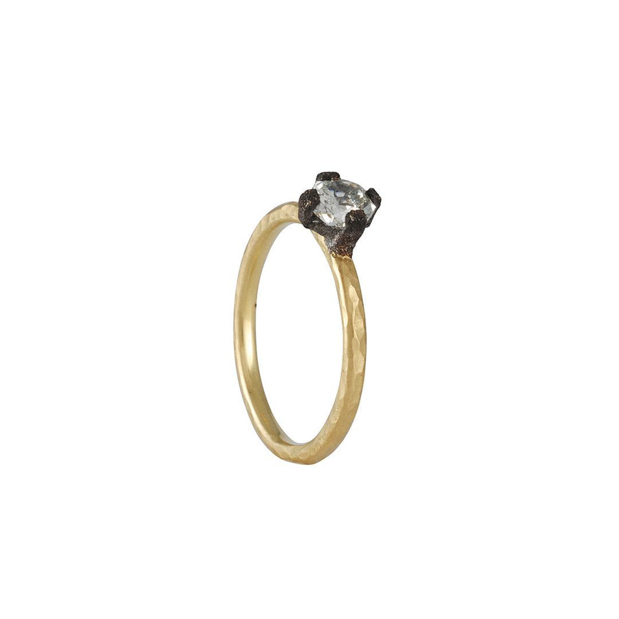 TAP by Todd Pownell - Antique Cushion-Cut Diamond Solitaire - The Clay Pot - TAP by Todd Pownell - 14k gold, 14k white gold, 18k gold, blackdiamond, Diamond, ring, Size 6.5