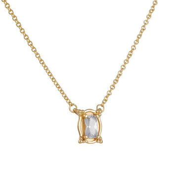 Megan Thorne - Picture Frame Necklace - The Clay Pot - Megan Thorne - 18k gold, Necklace, Sapphire, Style:Single Pendant, vday, white Sapphire