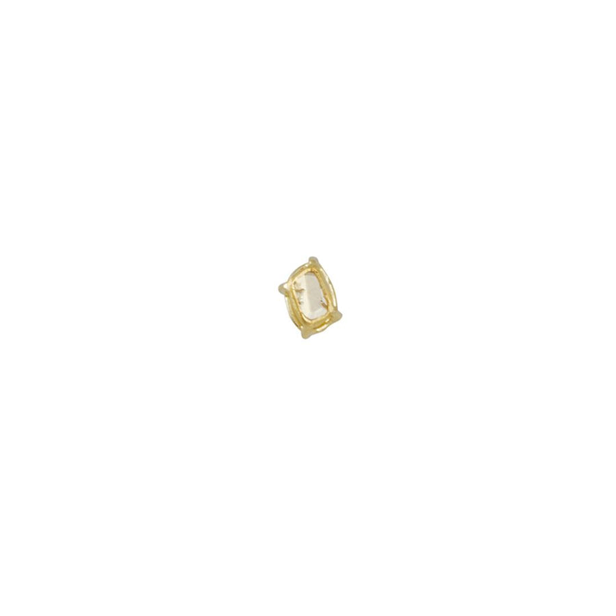SALE - Tiny Slice Diamond Single Stud - The Clay Pot - Tura Sugden - 18k gold, All Earrings, classic, Diamond, Earrings:Studs, graduation, SALE, splurge, studs