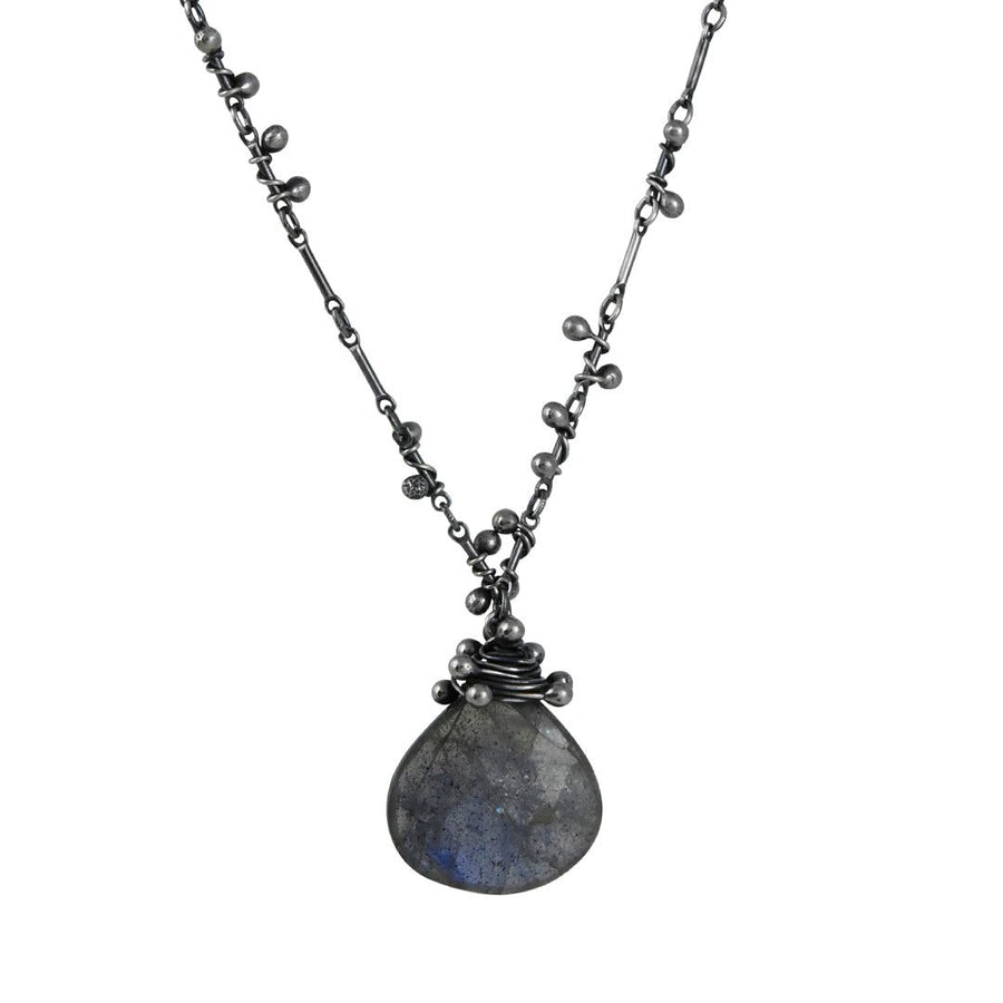 Zuzko Jewelry - Small Swarm Necklace With Labradorite in Sterling Silver - The Clay Pot - Zuzko Jewelry - celestial, labradorite, Necklace, Sterling Silver